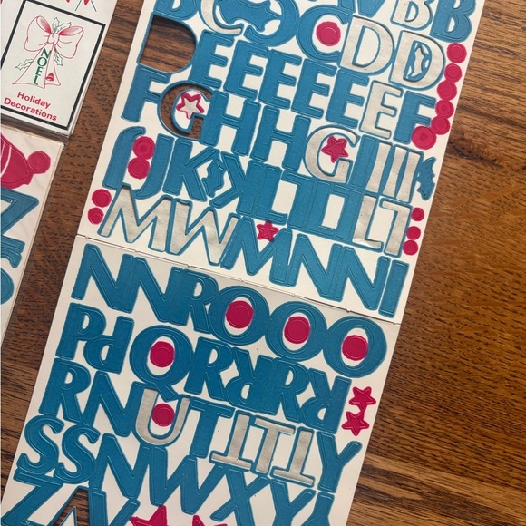 Vintage Blue Alphabet Stick-On Letters - Picture 7 of 8